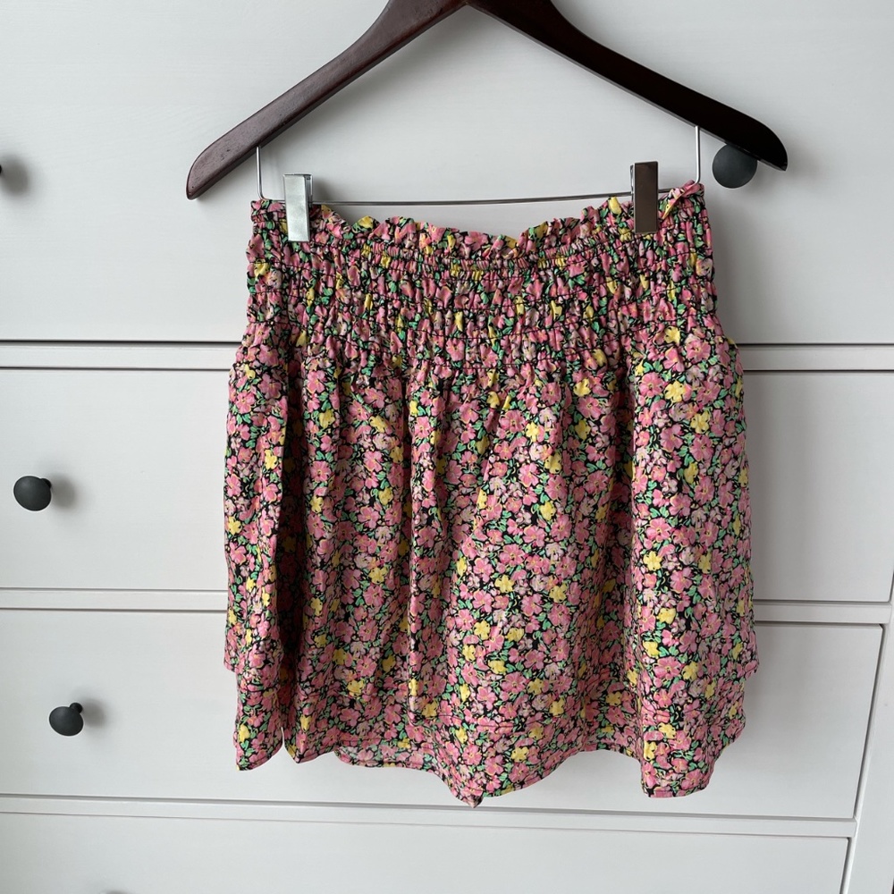 Women's Vera Moda Pink/Black Floral Skirt